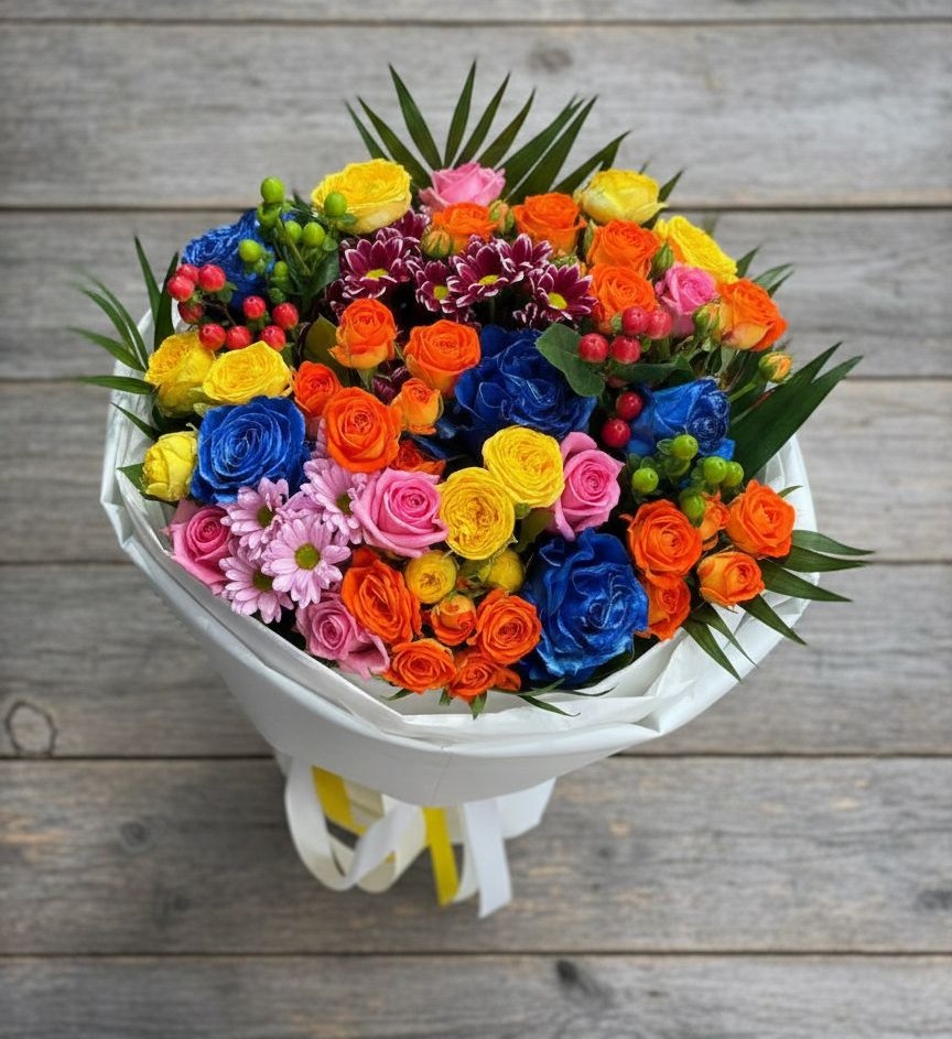 Букет цветов из: Розы и Хризантемы в Бабаево