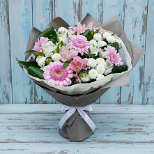 Букет цветов из:  Герберы, Альстромерии и Хризантемы в Бабаево