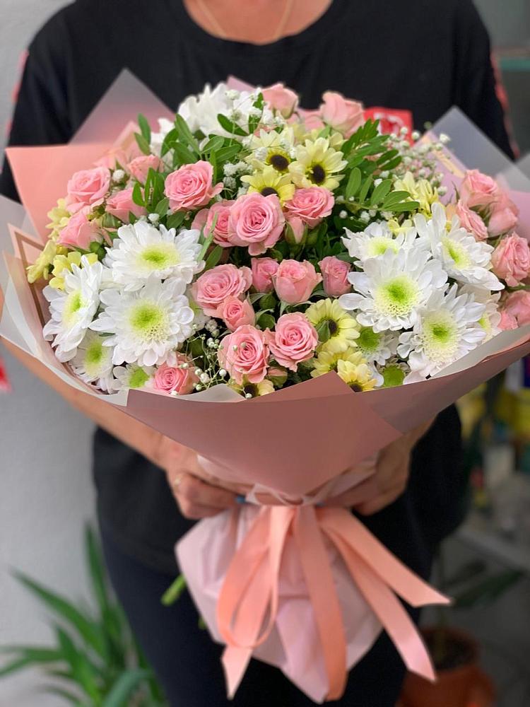 Букет цветов из: Розы и Хризантемы в Бабаево