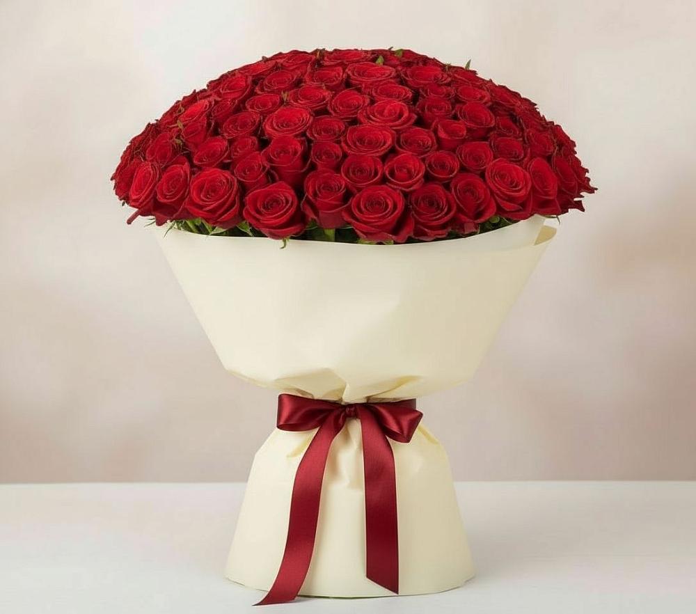 Букет 101 Красная роза Милано в Бабаево
