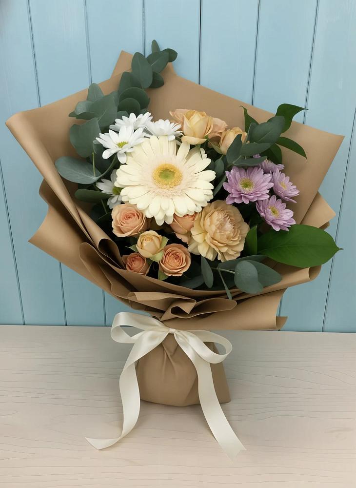 Букет цветов из: Герберы и Хризантемы в Бабаево