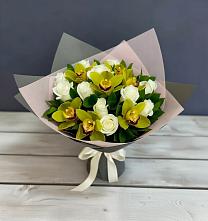 Букет цветов из:  Орхидеи и Розы в Бабаево