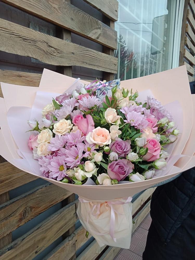 Букет цветов из: Розы и Хризантемы в Бабаево