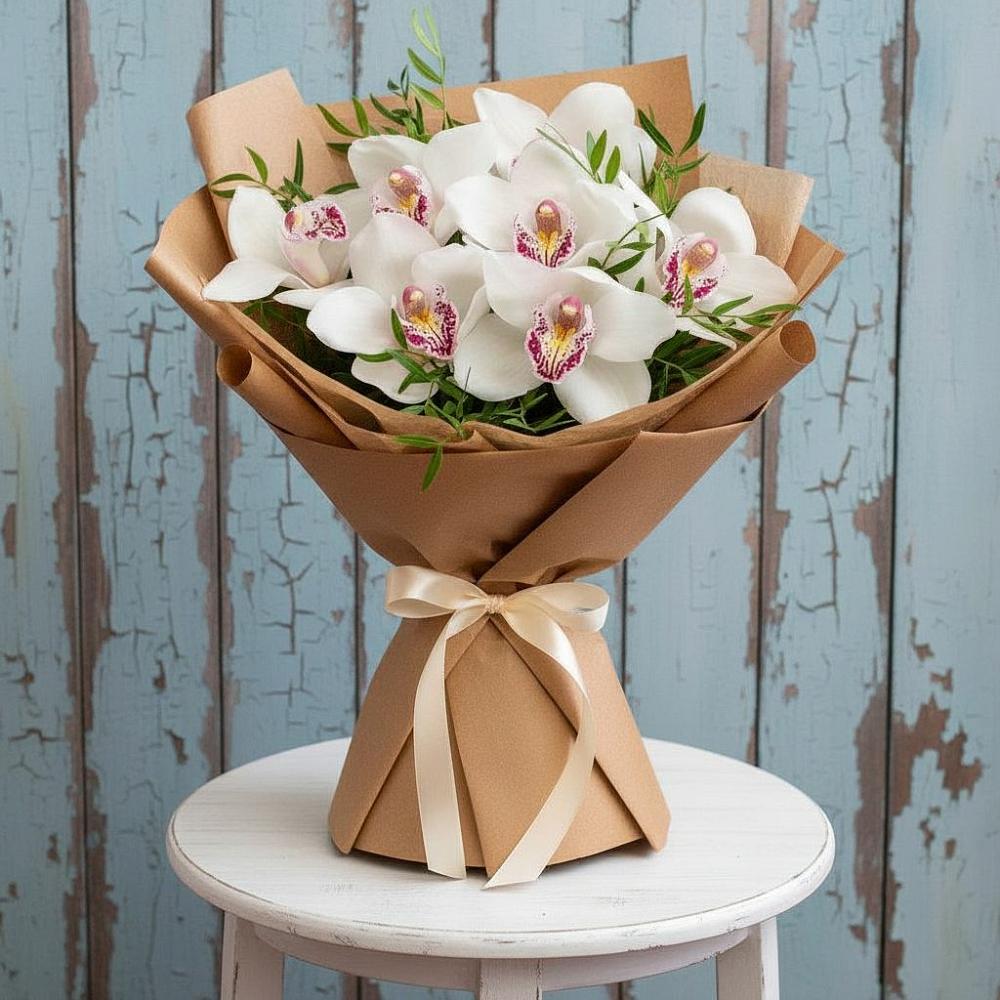 Букет цветов из: Орхидеи и Розы в Бабаево