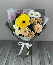 Букет цветов из:  Розы, Герберы и Хризантемы в Бабаево