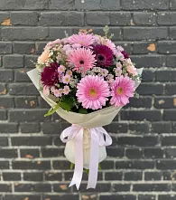 Букет цветов из:  Герберы и Хризантемы в Бабаево