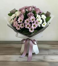 Букет цветов из:  Хризантемы и Розы #REPLACE_PRED# Бабаево