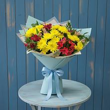 Букет цветов из:  Альстромерии и Хризантемы в Бабаево
