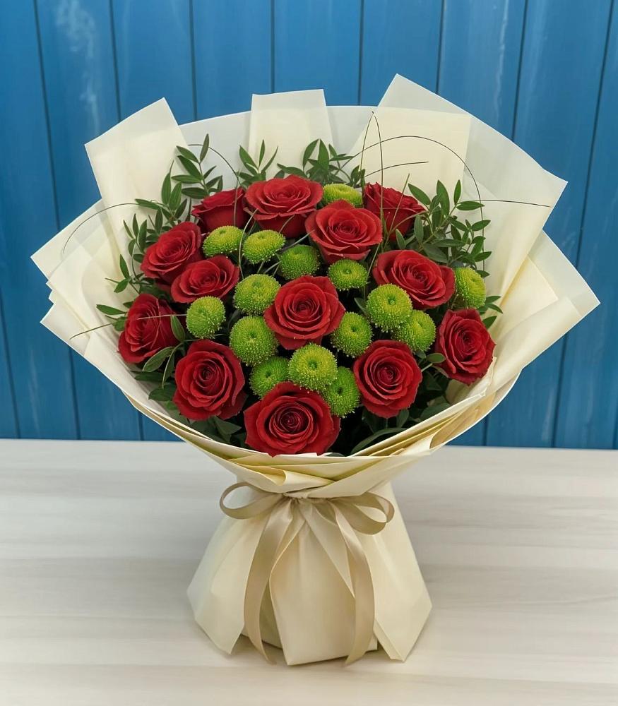 Букет цветов из: Розы и Хризантемы в Бабаево