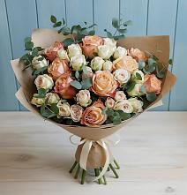 Букет цветов из:  Альстромерии и Розы в Бабаево